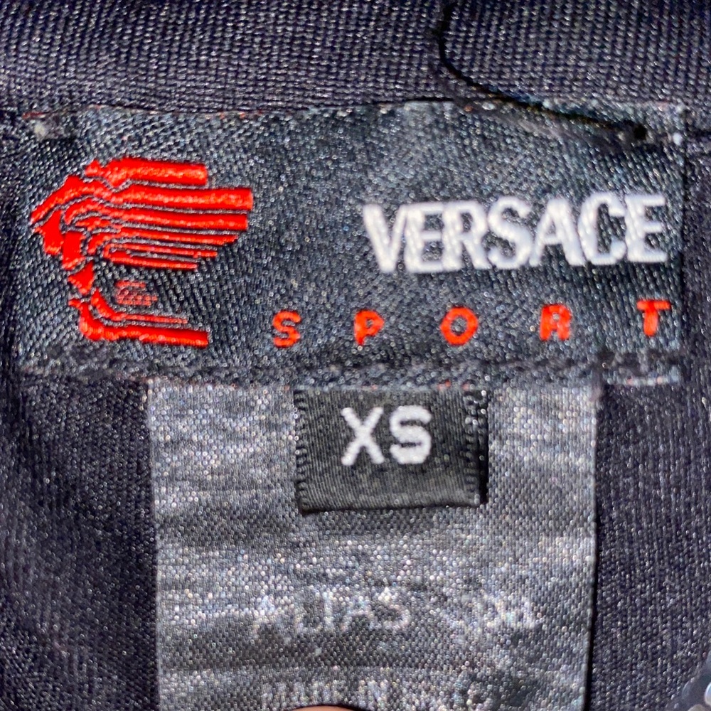 Versace Black Jacket With Patterned Sleeves - image 5